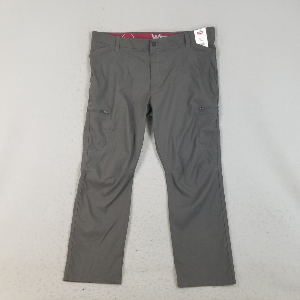Wrangler Cargo Pants Men 44x30 Gray Outdoor Straight Fit NW788AS Nylon Stretch